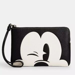 Disney X Coach W/ Wink Mickey Mouse Wristlet